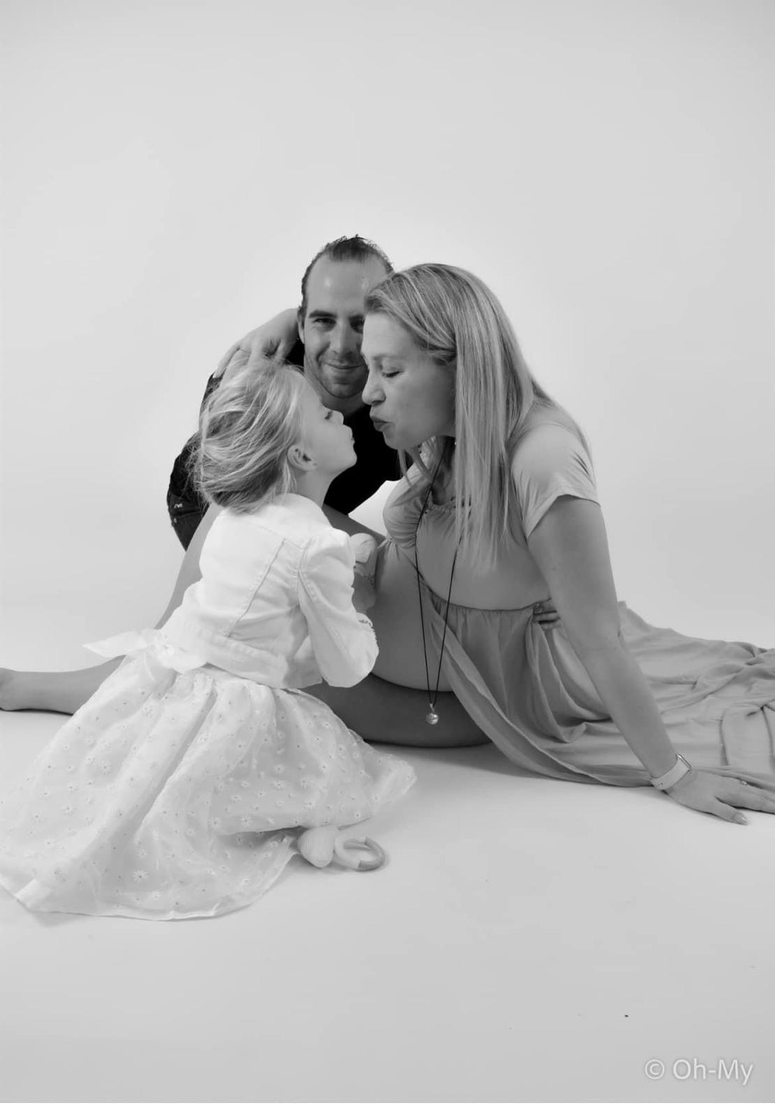 Marijke, Melody en Melvin tijdens de zwangerschap